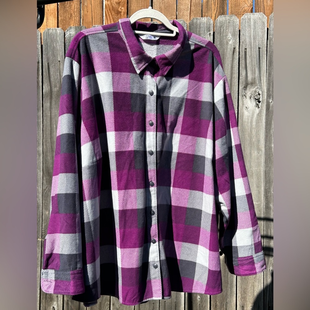 Riders by Lee 4X button down fleece shacket.